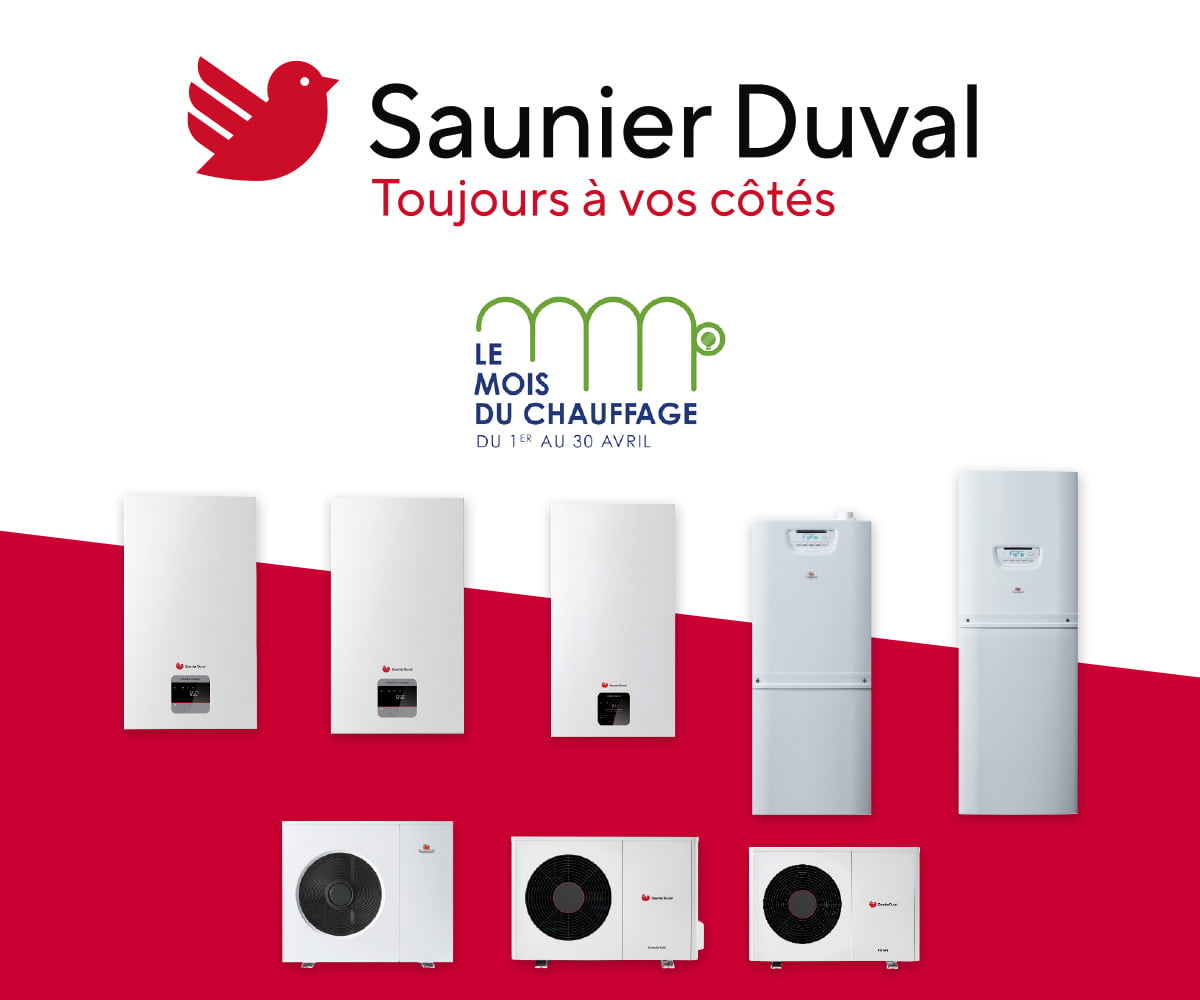 Jusqu'à 150 € TTC Le mois du chauffage Saunier Duval 2025