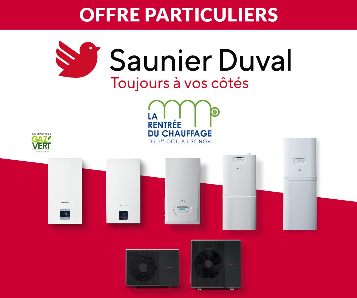 Jusqu'à 250 € TTC remboursés avec Saunier Duval pour la rentrée du Chauffage 2026